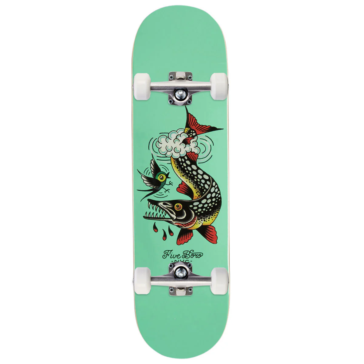 5Boro Fish Series Pike Skateboard Complete - 8.375"