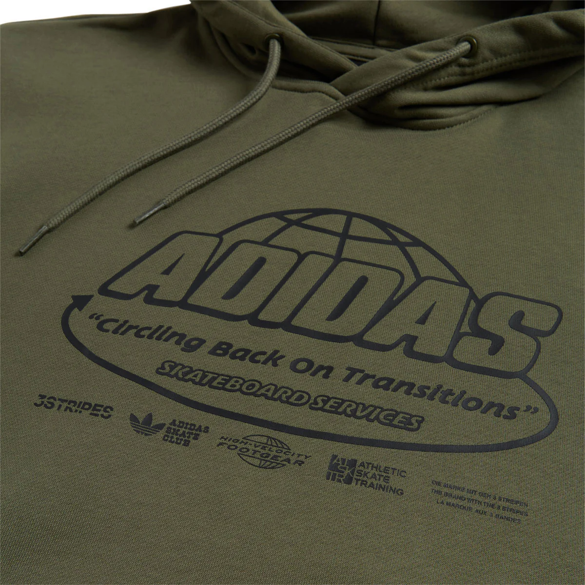 Adidas Skate Adi Core Hoodie - Olive Strata - Image 2