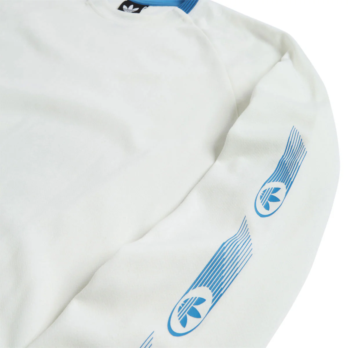 Adidas Skate Form Long Sleeve T-Shirt - Core White/Lucid Ray Blue - Image 2