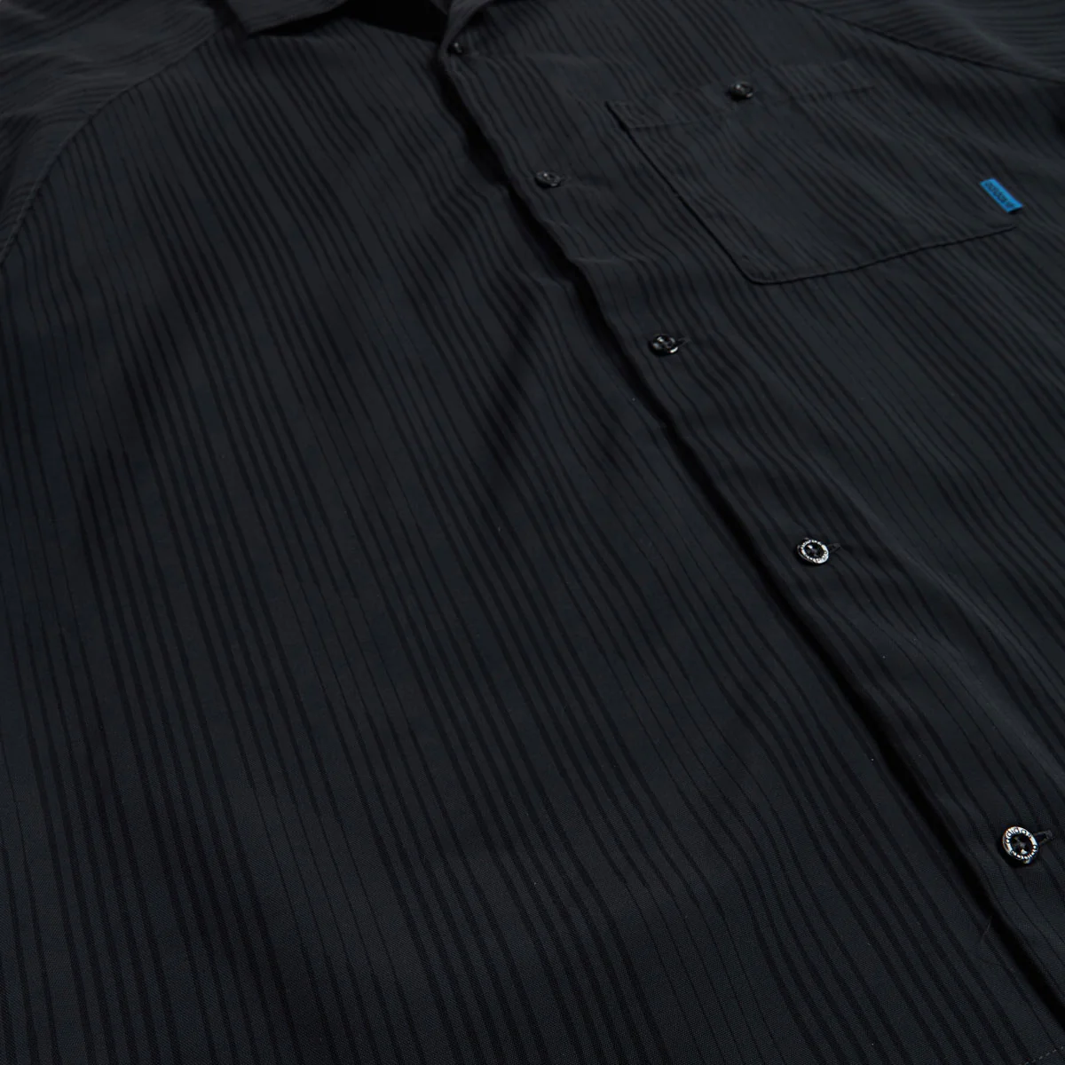 Adidas Skate Lines Button Up Shirt - Carbon/Black/Lucid Ray Blue - Image 4