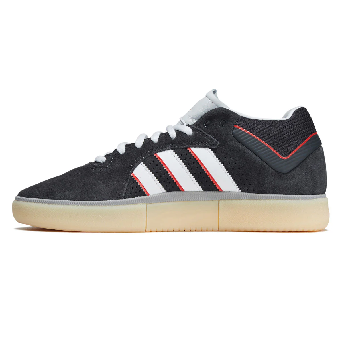 Adidas Tyshawn Shoes - Carbon/Crystal White/Better Scarlet - Image 2