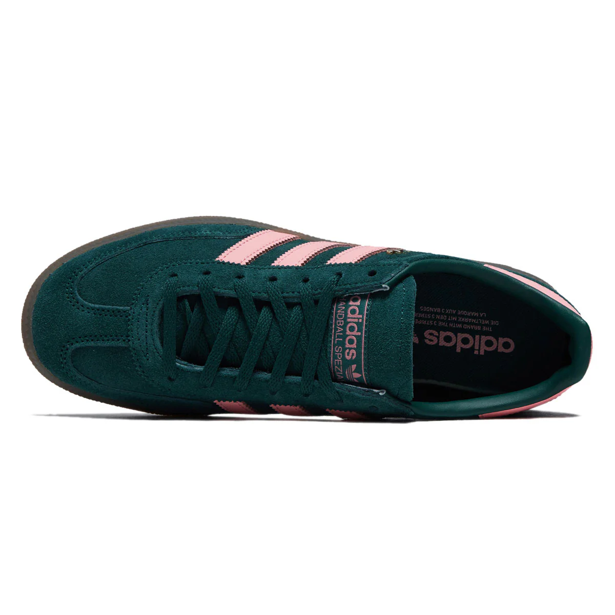 Adidas Womens Handball Spezial Shoes - Collegiate Green/Pink Spark/Gold Metallic - Image 3