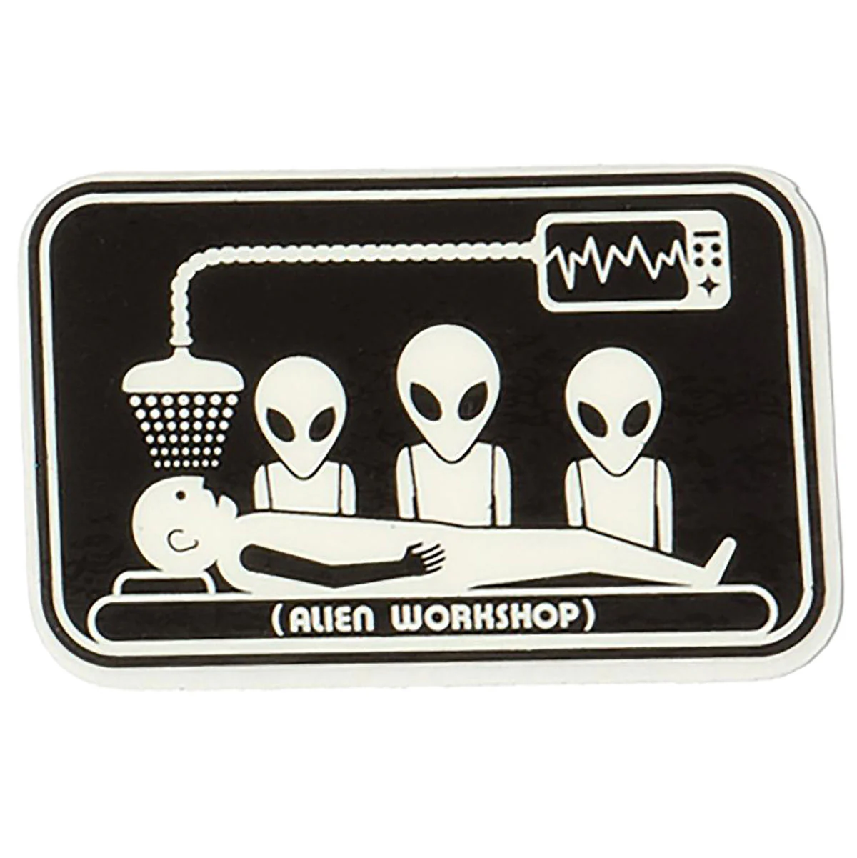 Alien Workshop Abduction Sticker - Black/White