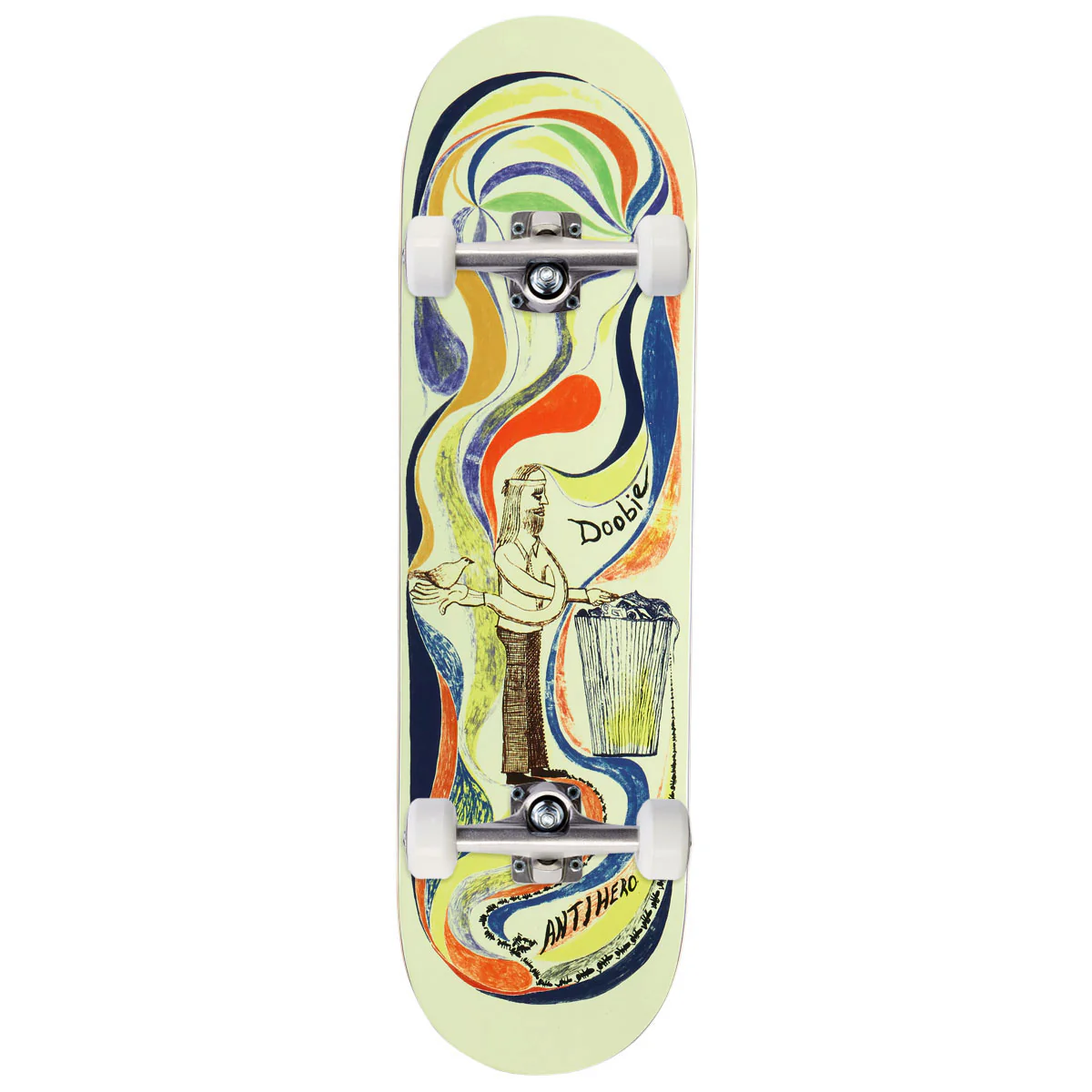 Anti-Hero Doobie Expressions Skateboard Complete - Cream - 8.75"