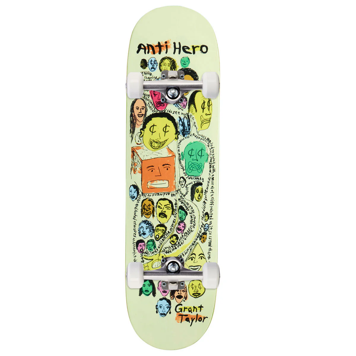 Anti-Hero Grant Expressions Skateboard Complete - Beige - 8.50"