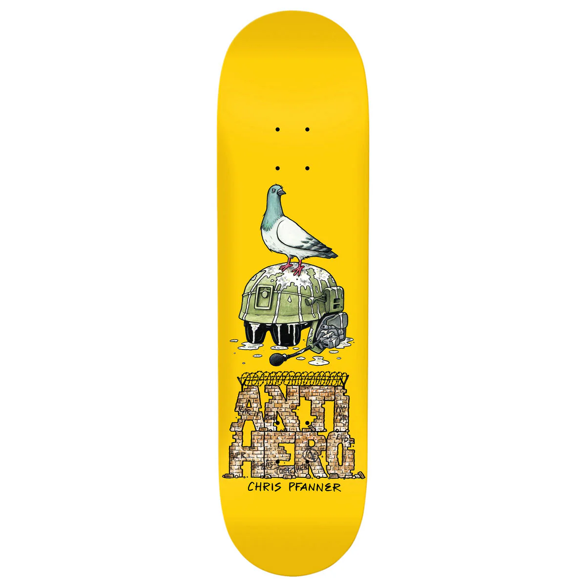 Anti-Hero Pfanner Liberdad Skateboard Deck - Yellow - 8.25"