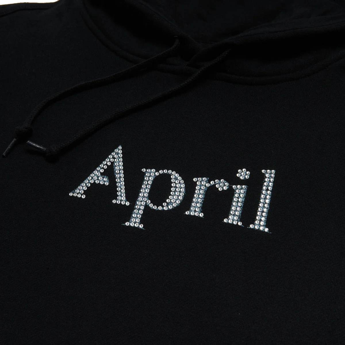April Rhinestone Hoodie - Black - Image 2