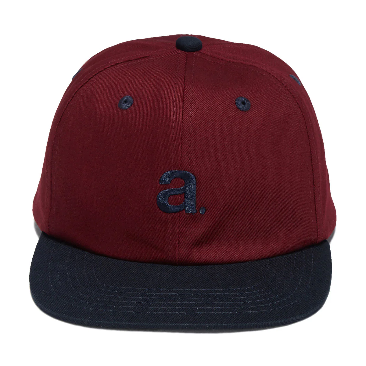Autumn Twill 6 Panel Snapback Hat - Burgundy - Image 2