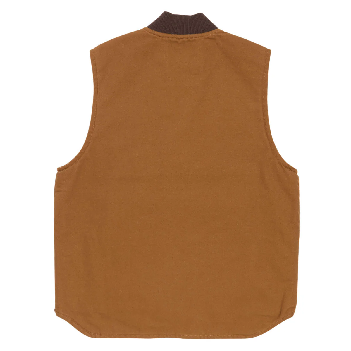 Ben Davis Canvas Lined Vest Jacket - Brown - Image 2