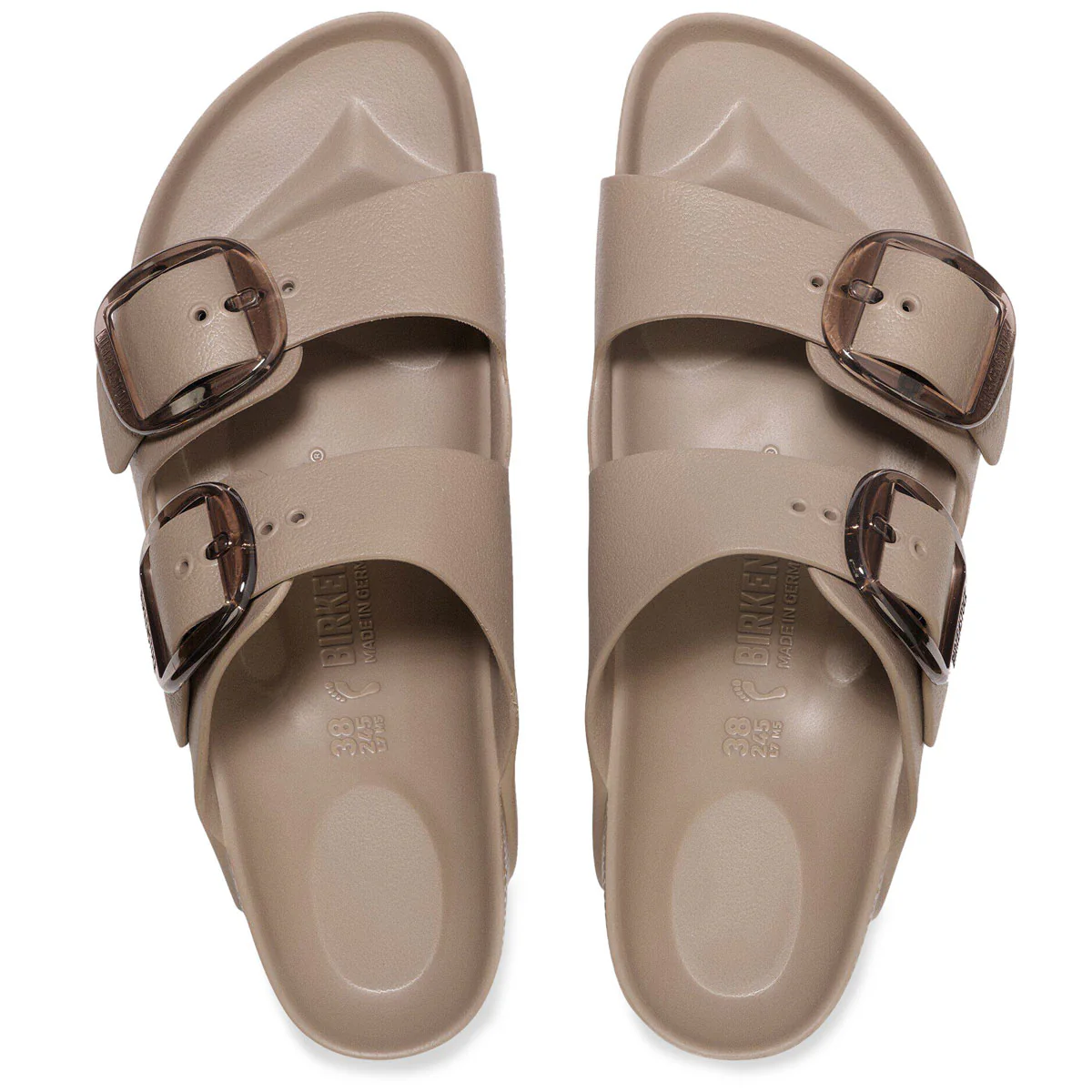 Birkenstock Womens Arizona Big Buckle EVA Sandals - Gray Taupe - Image 3