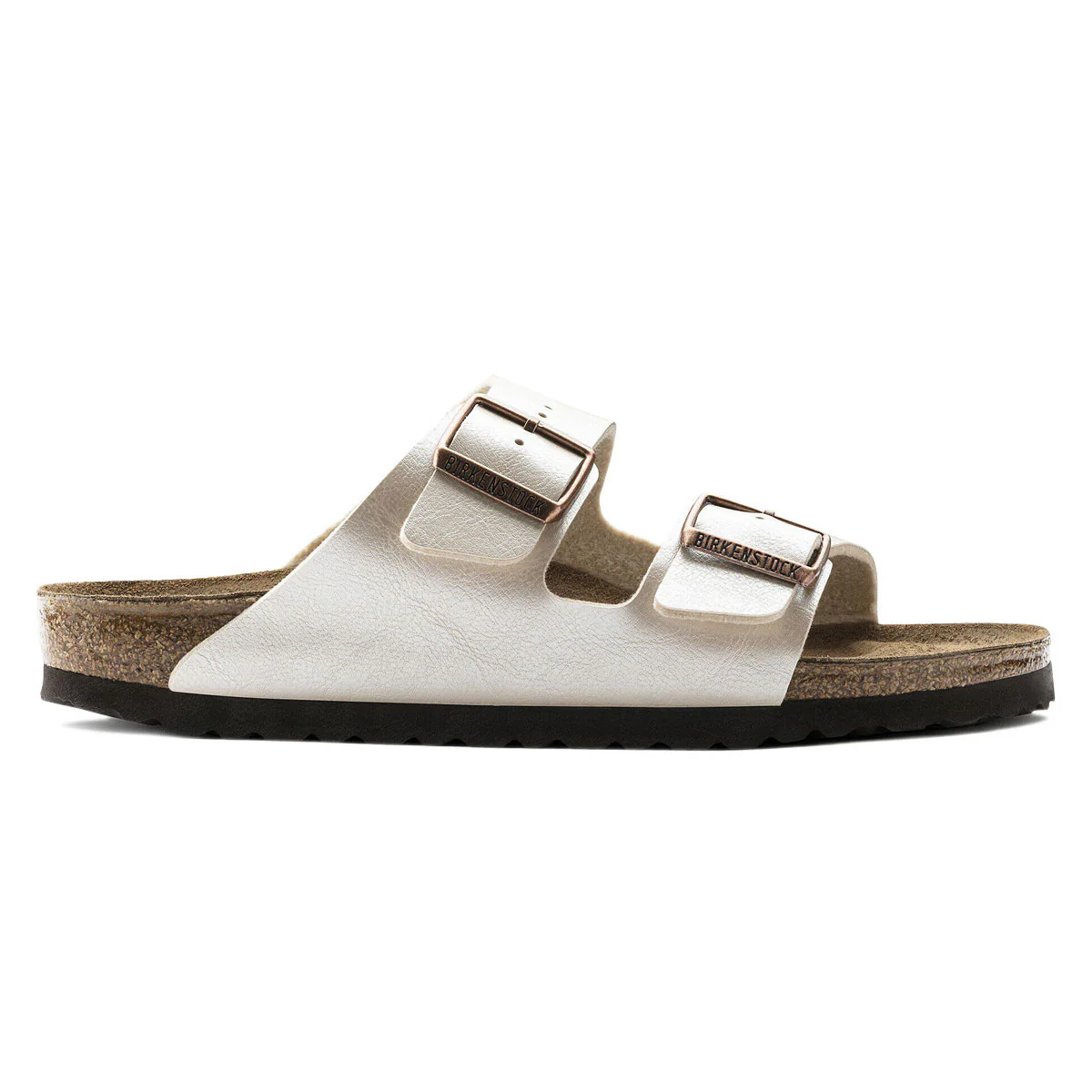 Birkenstock Womens Arizona Graceful Pearl Shoes - White Birko-Flor