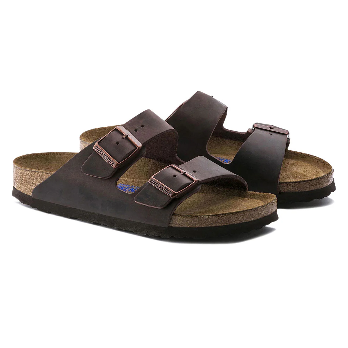 Birkenstock Womens Arizona Soft Footbed Sandals Shoes - Habana Oiled Leather - Image 2