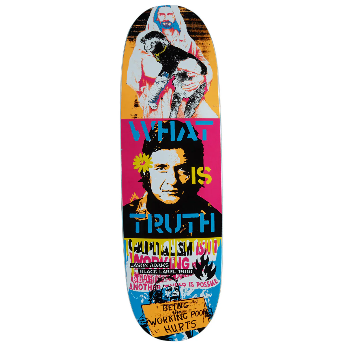 Black Label Jason Adams Truth Custom Egg Shape Skateboard Deck - 9.50"
