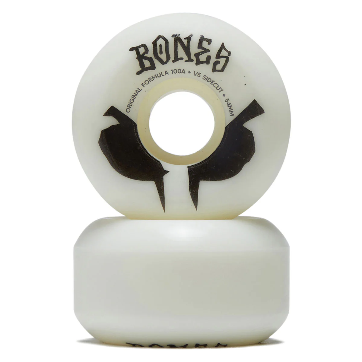 Bones 100s Sidecuts 100a V5 Sidecut Skateboard Wheels - White 2026 - 54mm - Image 2