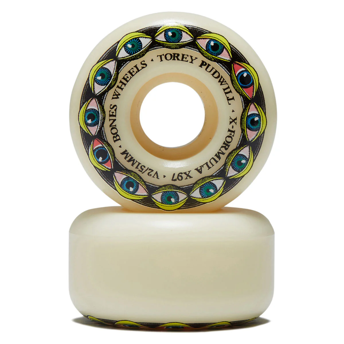 Bones X-Formula Torey Pudwill Frying Eyes 97a V2 Locks Skateboard Wheels - 51mm - Image 2