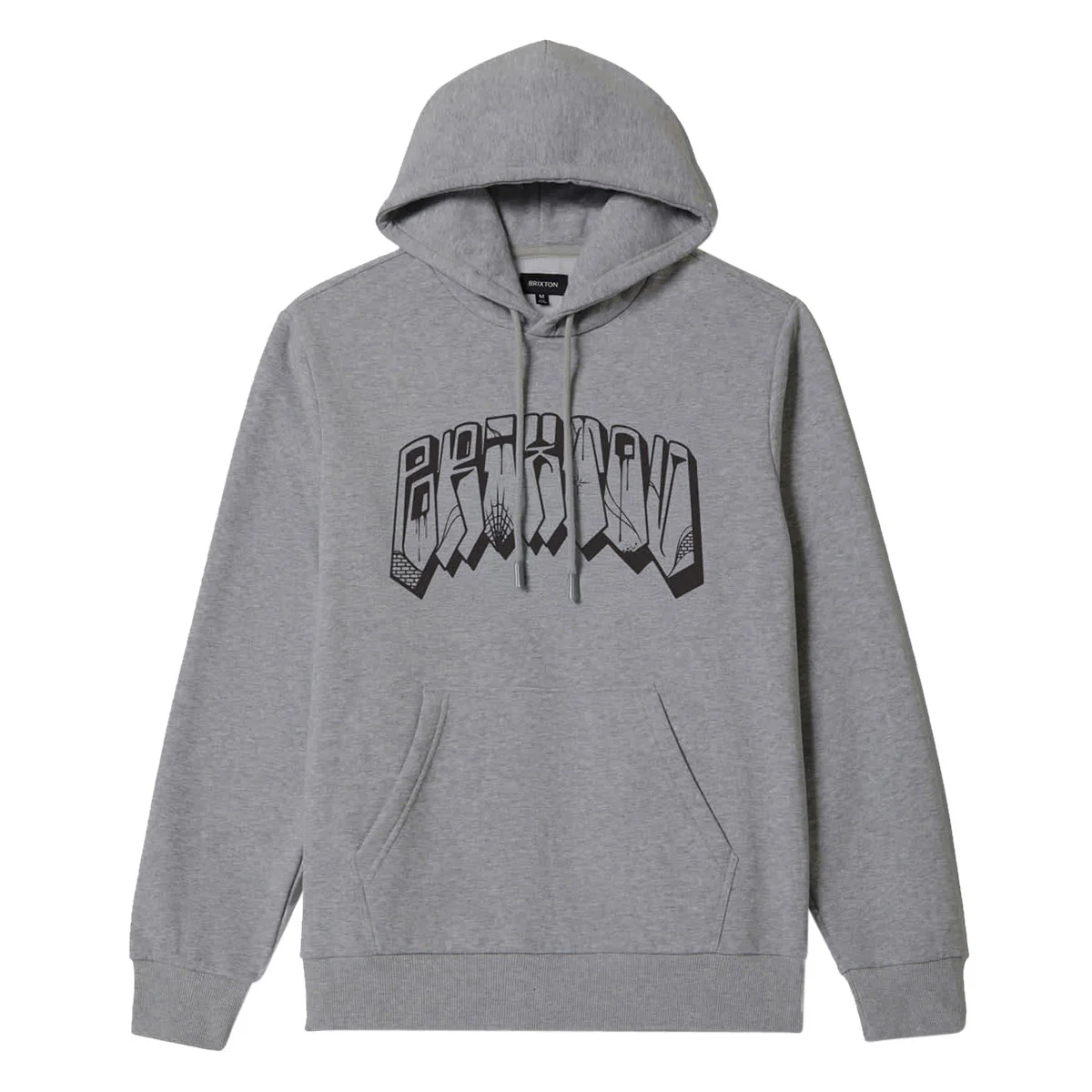 Brixton Banded Relaxed Hoodie - Gunmetal Heather