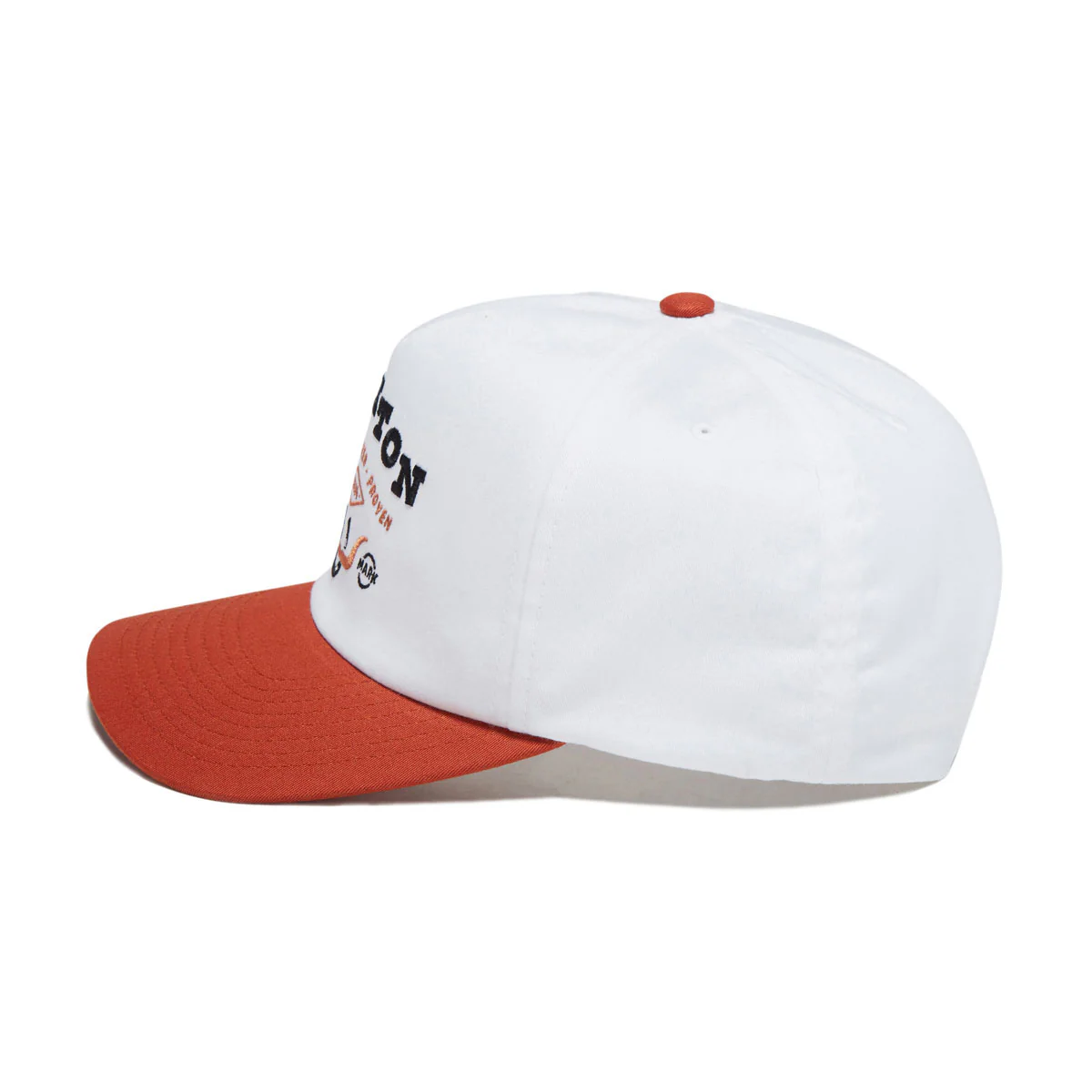 Brixton Beekman MP Snapback Hat - Off White/Rust - Image 4
