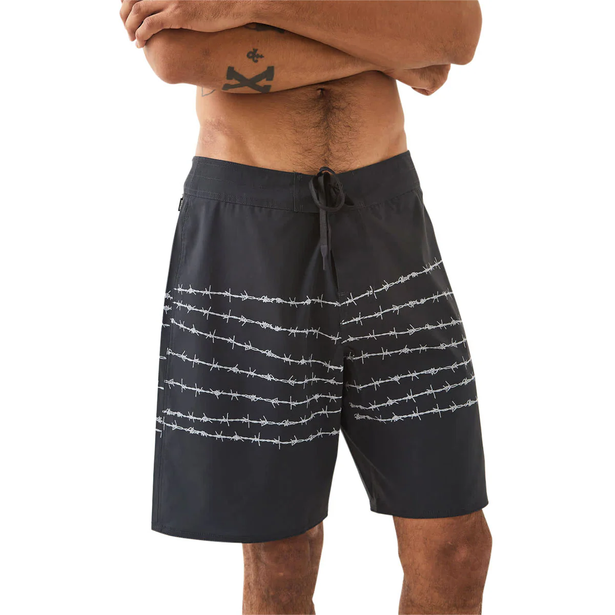 Brixton Blitz 19" Boardshorts - Black/Barb Wire - Image 4