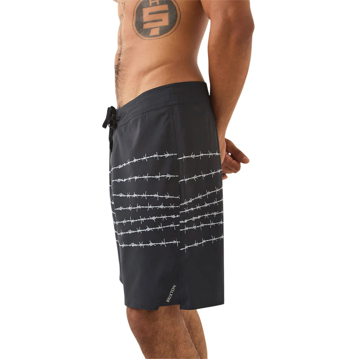 Brixton Blitz 19" Boardshorts - Black/Barb Wire - Image 6