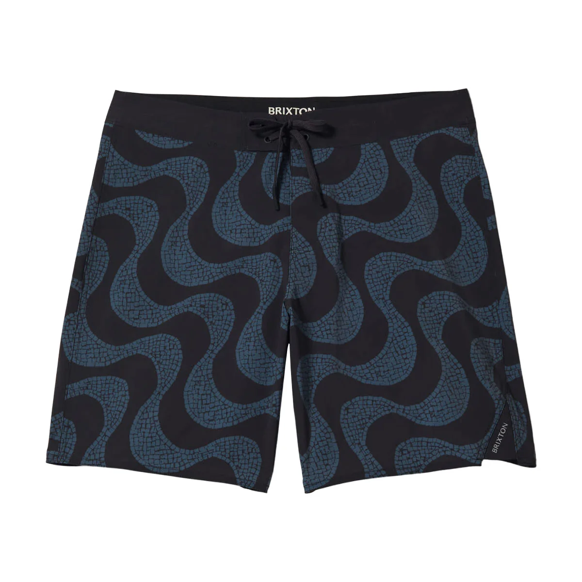 Brixton Blitz 19 Boardshorts - Black/Future Grey Warped Tile