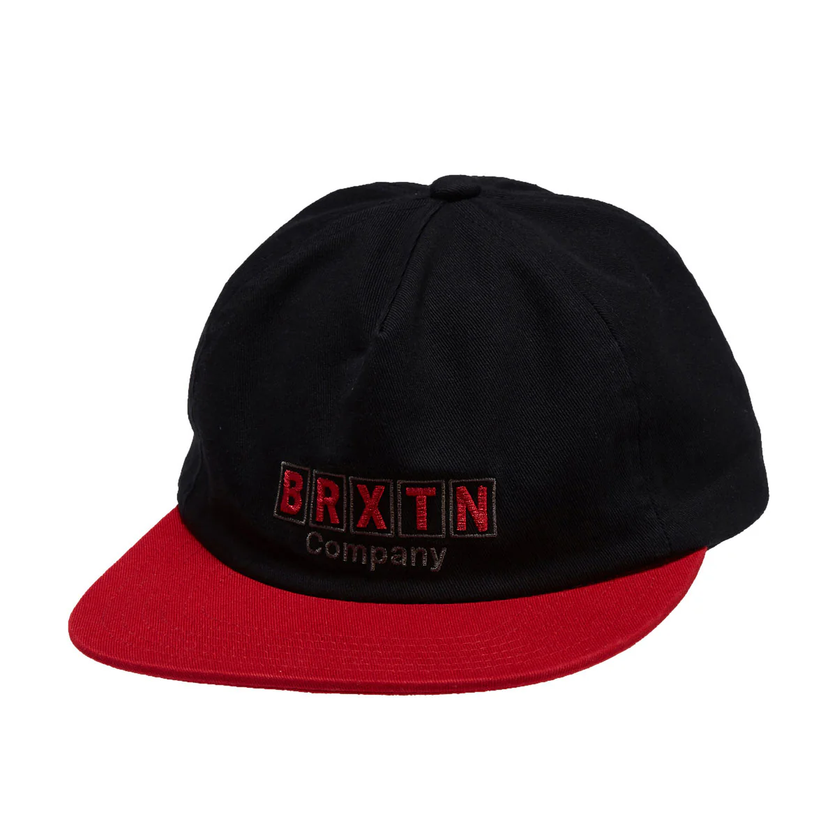 Brixton Blocked Snapback Hat - Black/Red