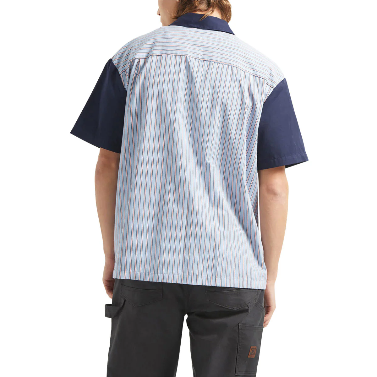 Brixton Builders Olson Shirt - Blue Aura Stripe - Image 2