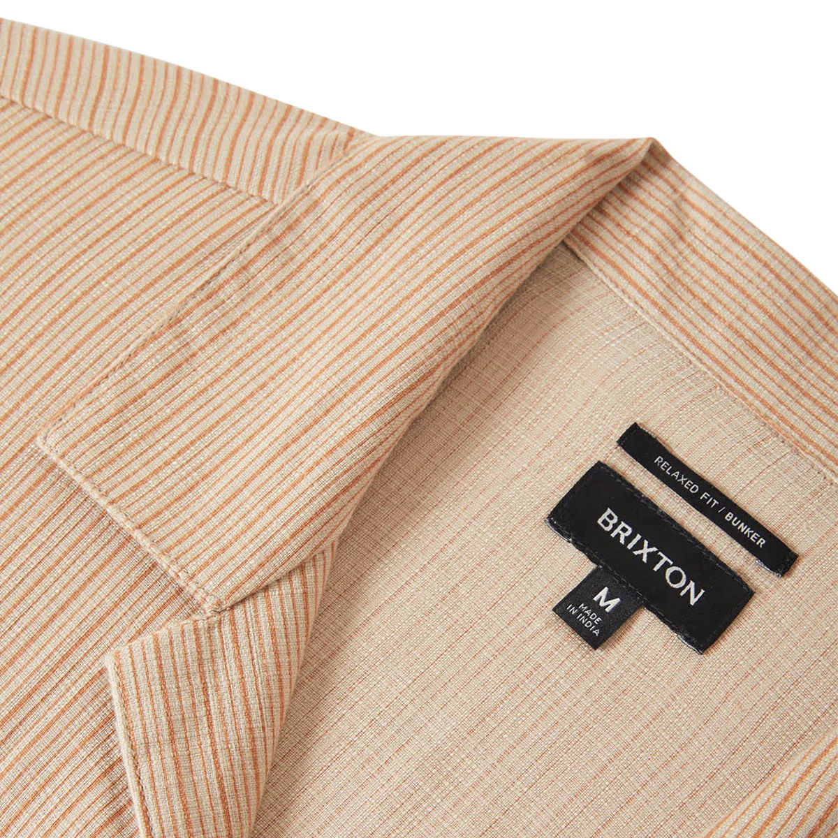 Brixton Bunker Slub Shirt - Italian Clay Stripe - Image 6