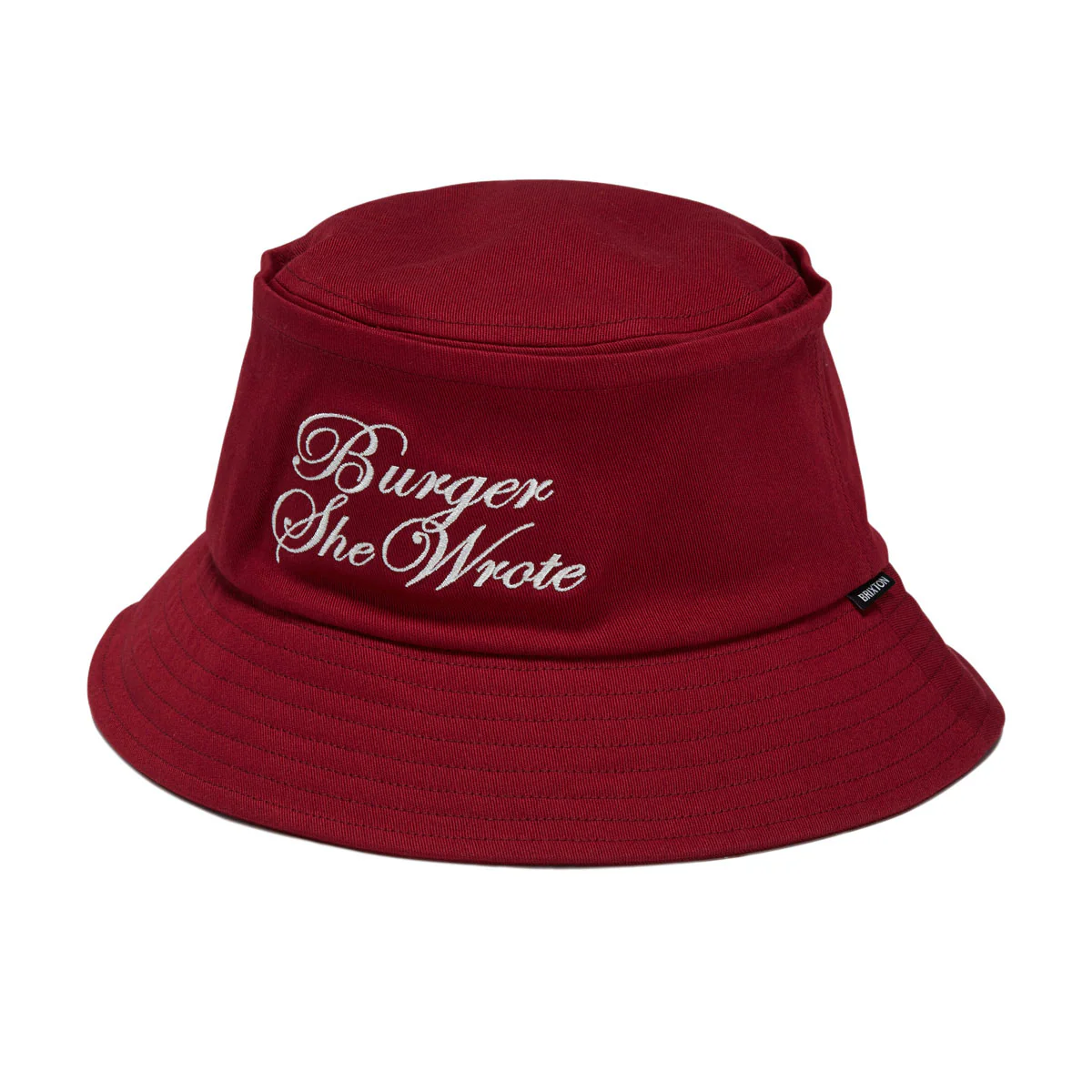 Brixton Burger She Wrote Bucket Hat - Burgundy