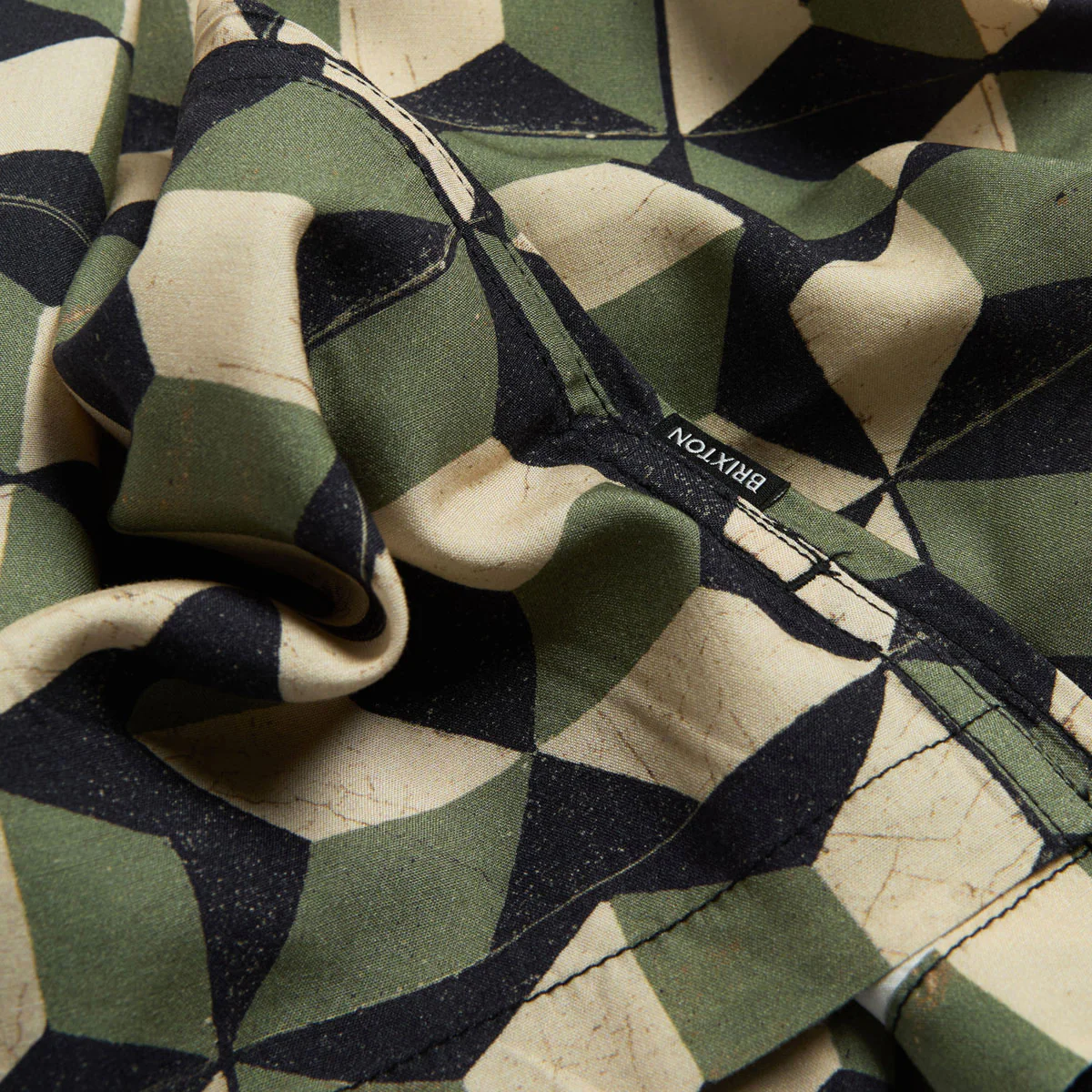 Brixton Burger She Wrote Shirt - Black/Green Tile - Image 4