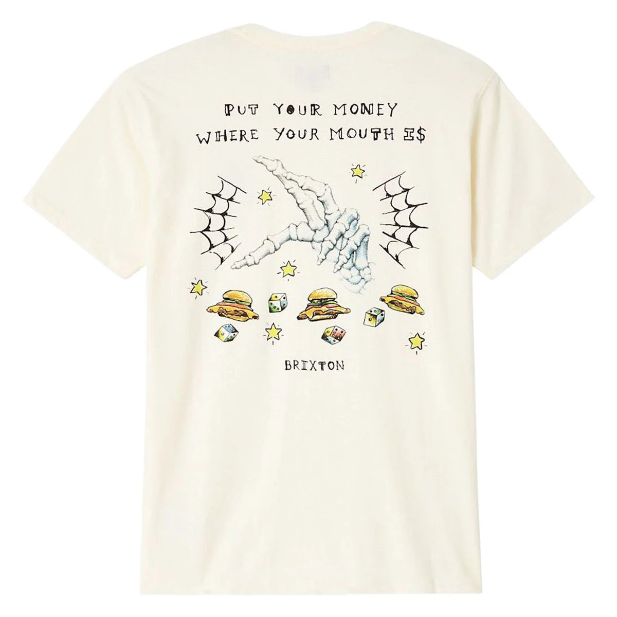 Brixton Burger She Wrote T-Shirt - Natural