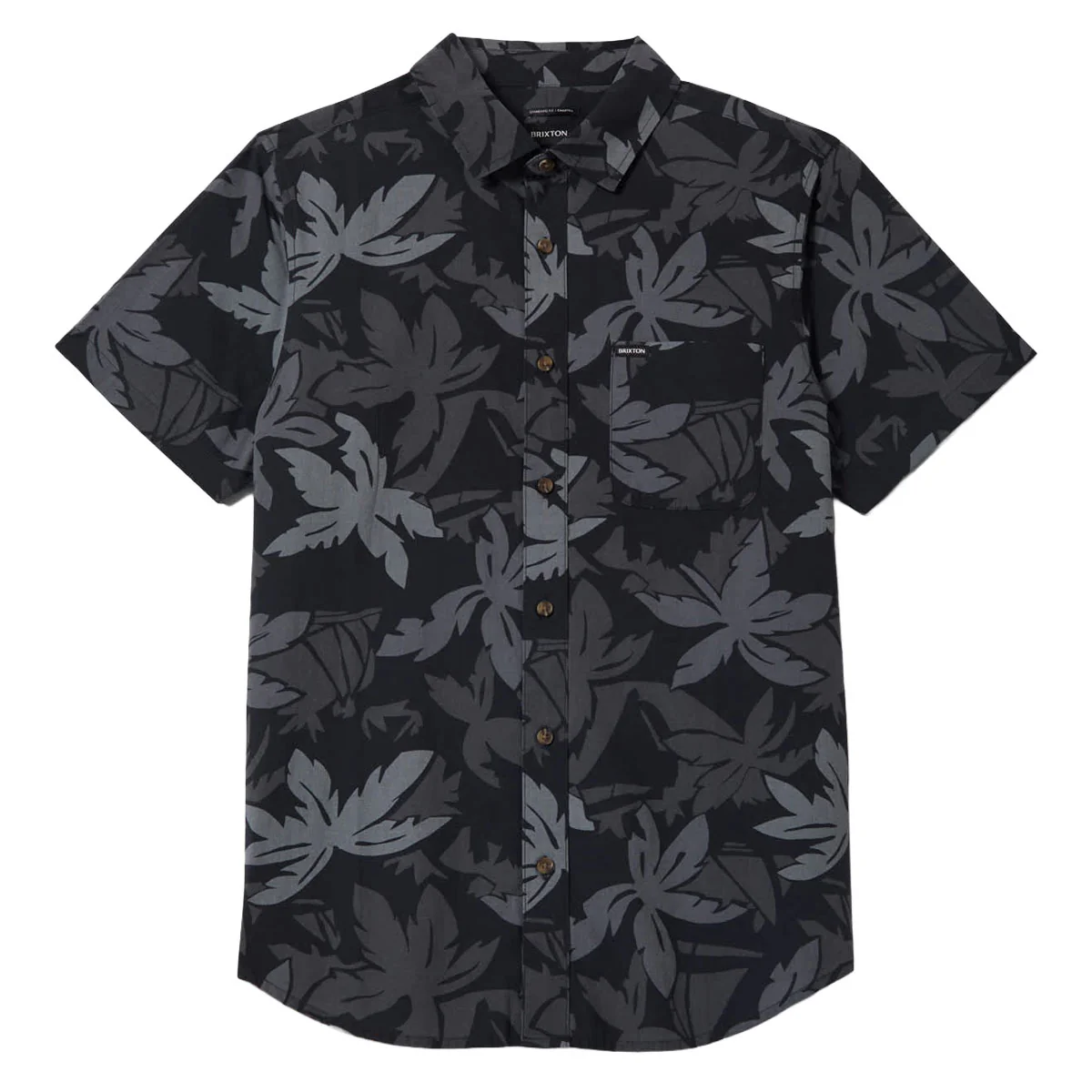 Brixton Charter Print Shirt - Black/Trooper/Future Grey Palm Floral