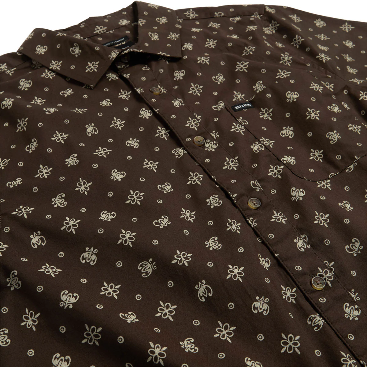 Brixton Charter Print Shirt - Walnut Brown Bandana - Image 3