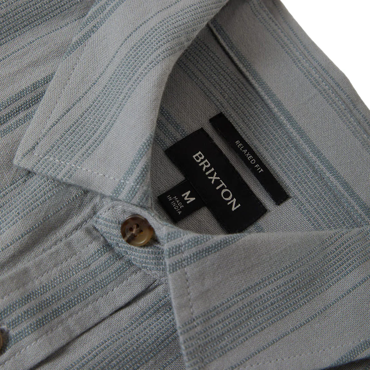 Brixton Cru Striped Dobby Shirt - Trooper - Image 4