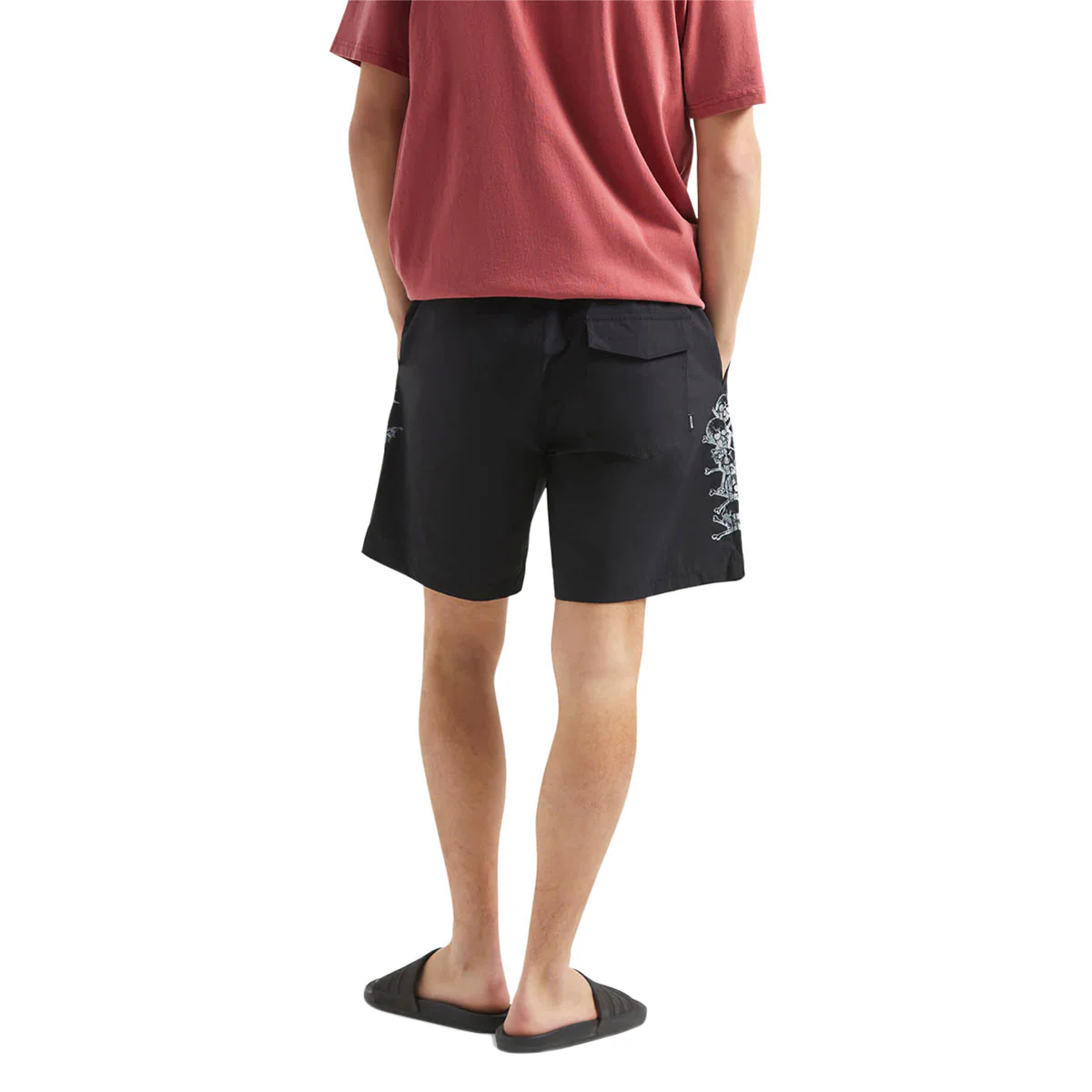 Brixton Everyday Hybrid 7" Shorts - Black/White - Image 6