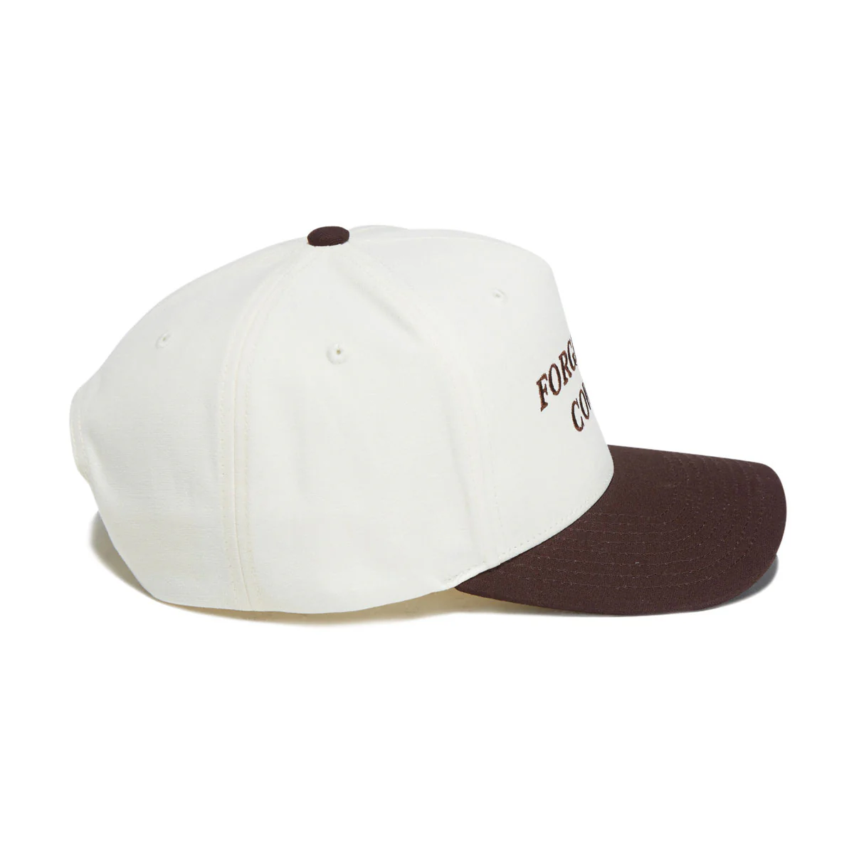 Brixton Forget The Cowboy Netplus MP Snapback Hat - Chocolate/Off White - Image 3