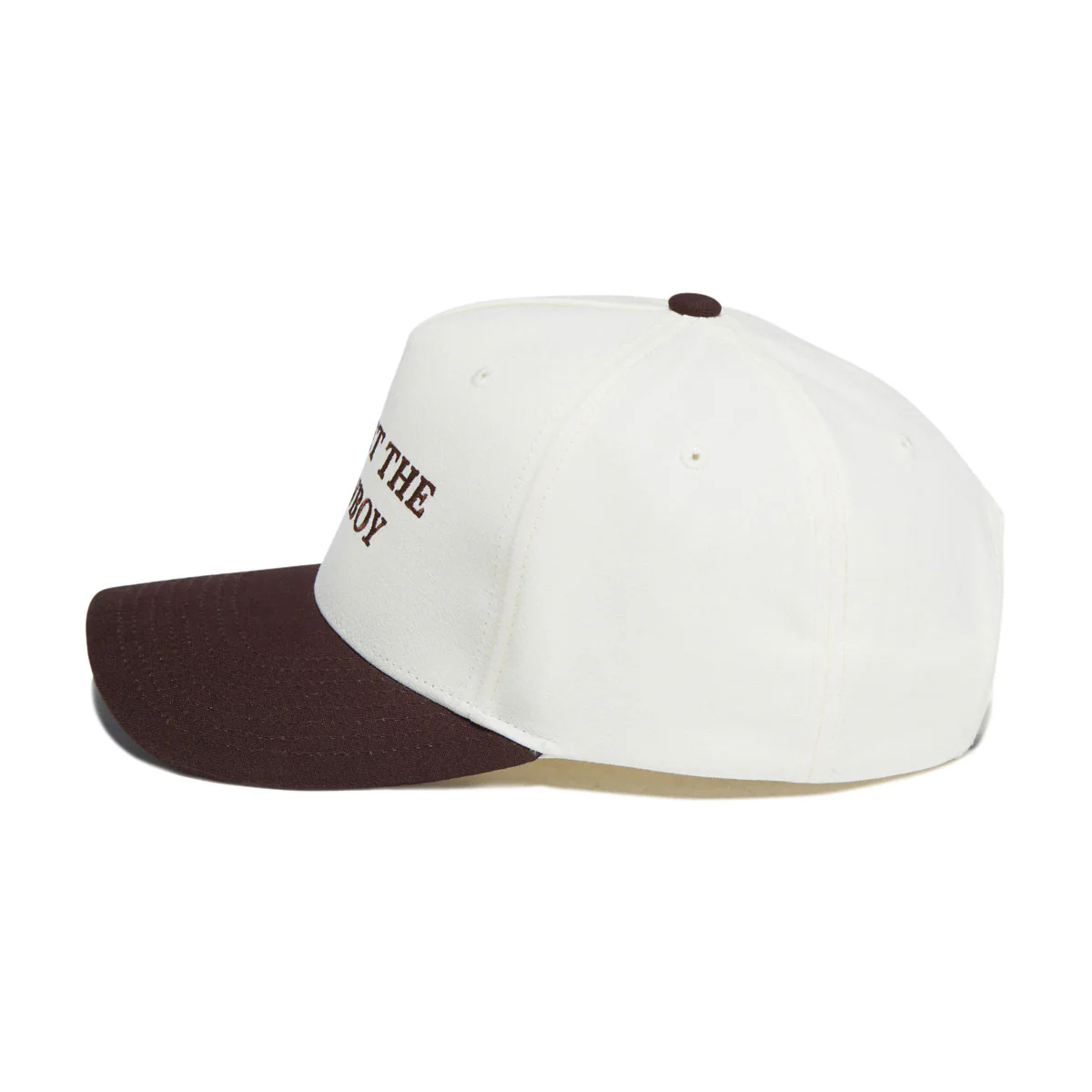 Brixton Forget The Cowboy Netplus MP Snapback Hat - Chocolate/Off White - Image 4