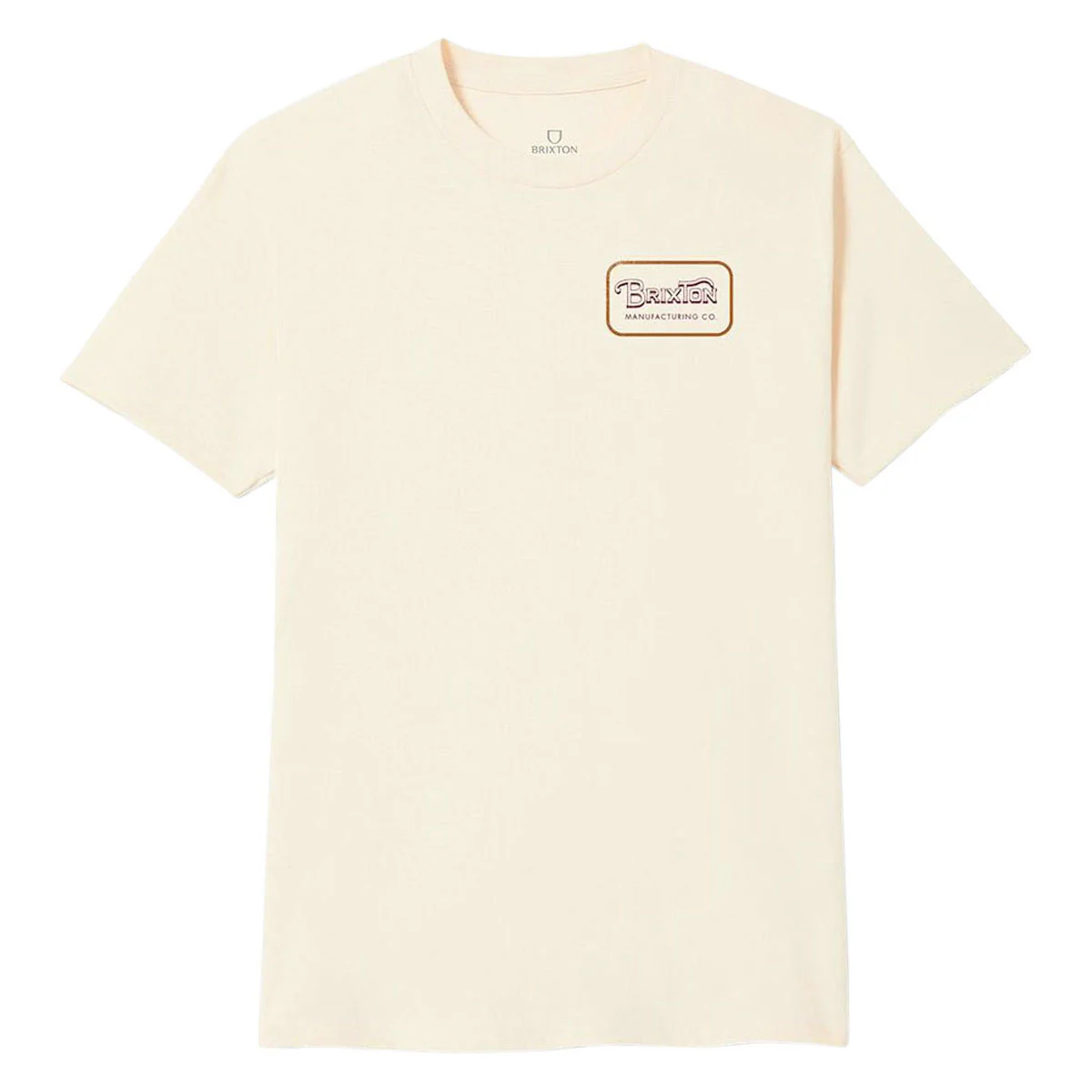 Brixton Grade T-Shirt - Cream/Burgundy/Rust