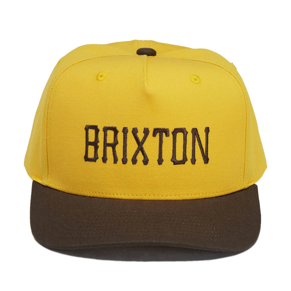 Brixton Homerun Snapback Hat - Golden Hour/Walnut Brown - Image 5