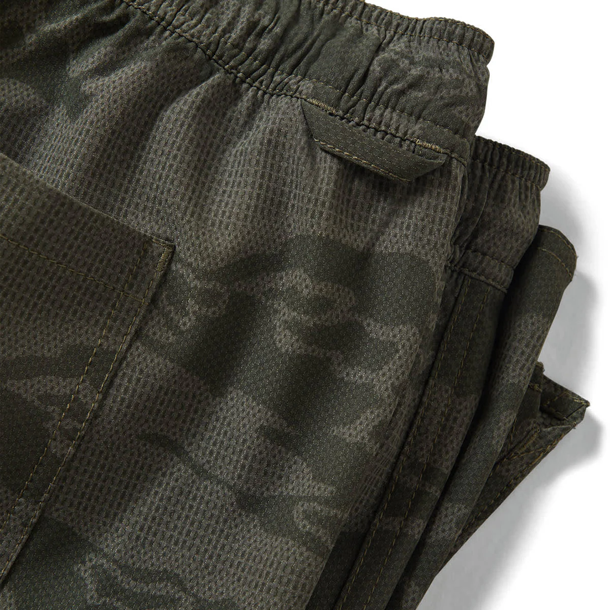 Brixton Journey Active Shorts - Olive Tiger Camo - Image 6
