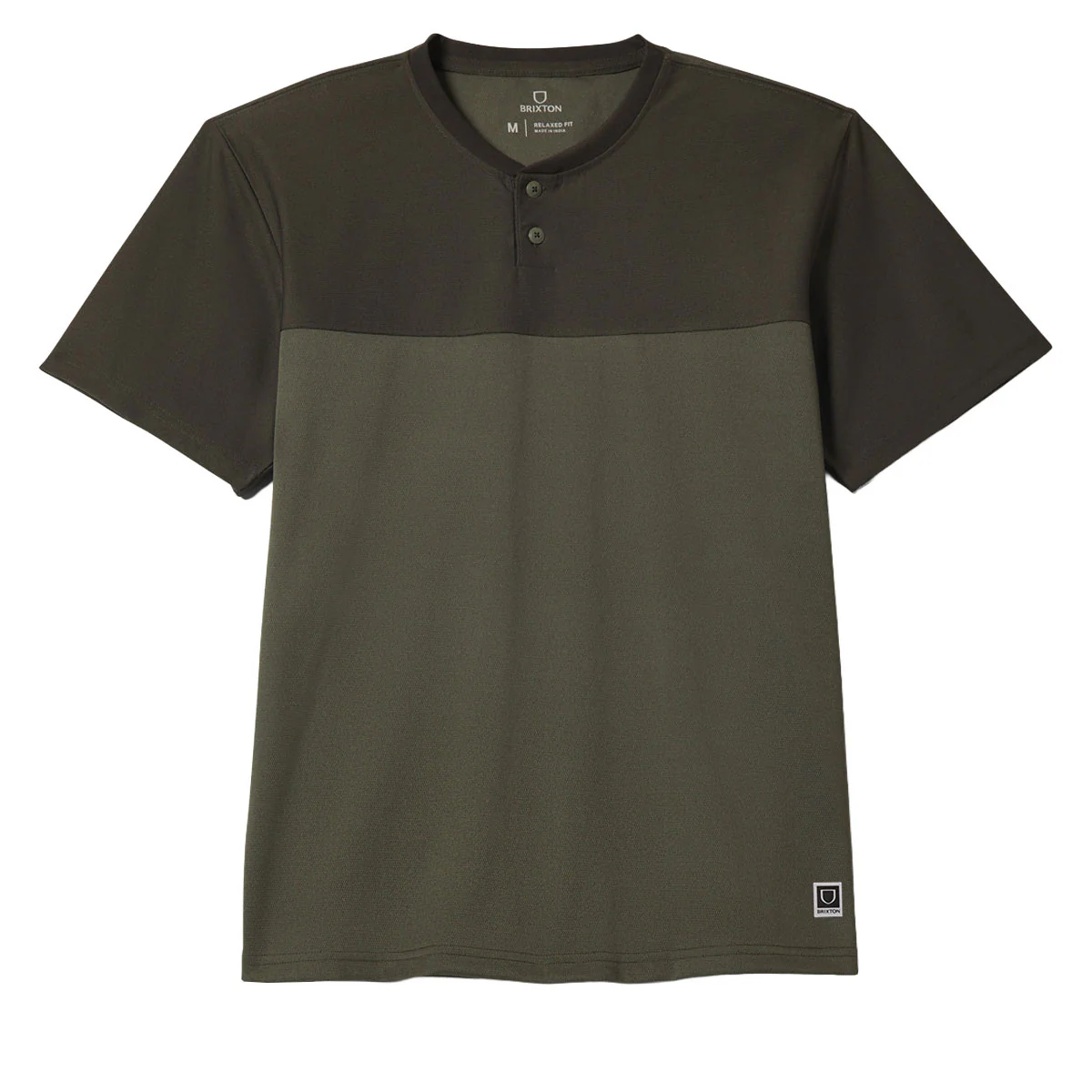 Brixton Journey Henley Shirt - Dark Olive