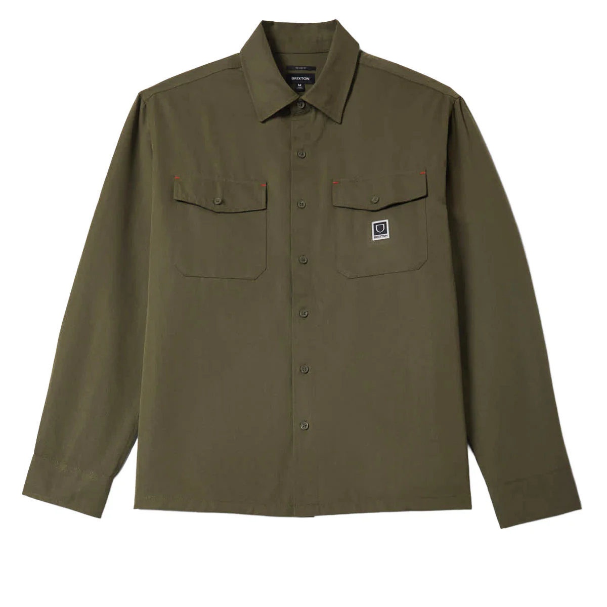 Brixton Journey Lightweight Long Sleeve Shirt - Dark Olive