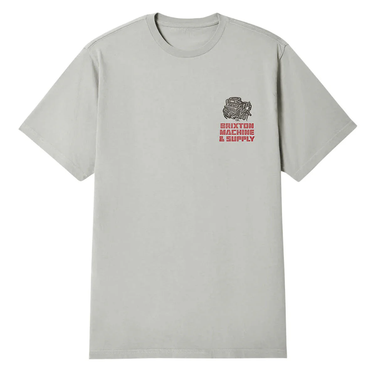 Brixton Machine T-Shirt - Pebble Stone Worn Wash - Image 2