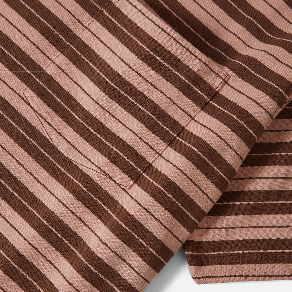 Brixton Nova Stripe Pocket T-Shirt - Pinecone Brown/Silver Pink Worn Wash - Image 2