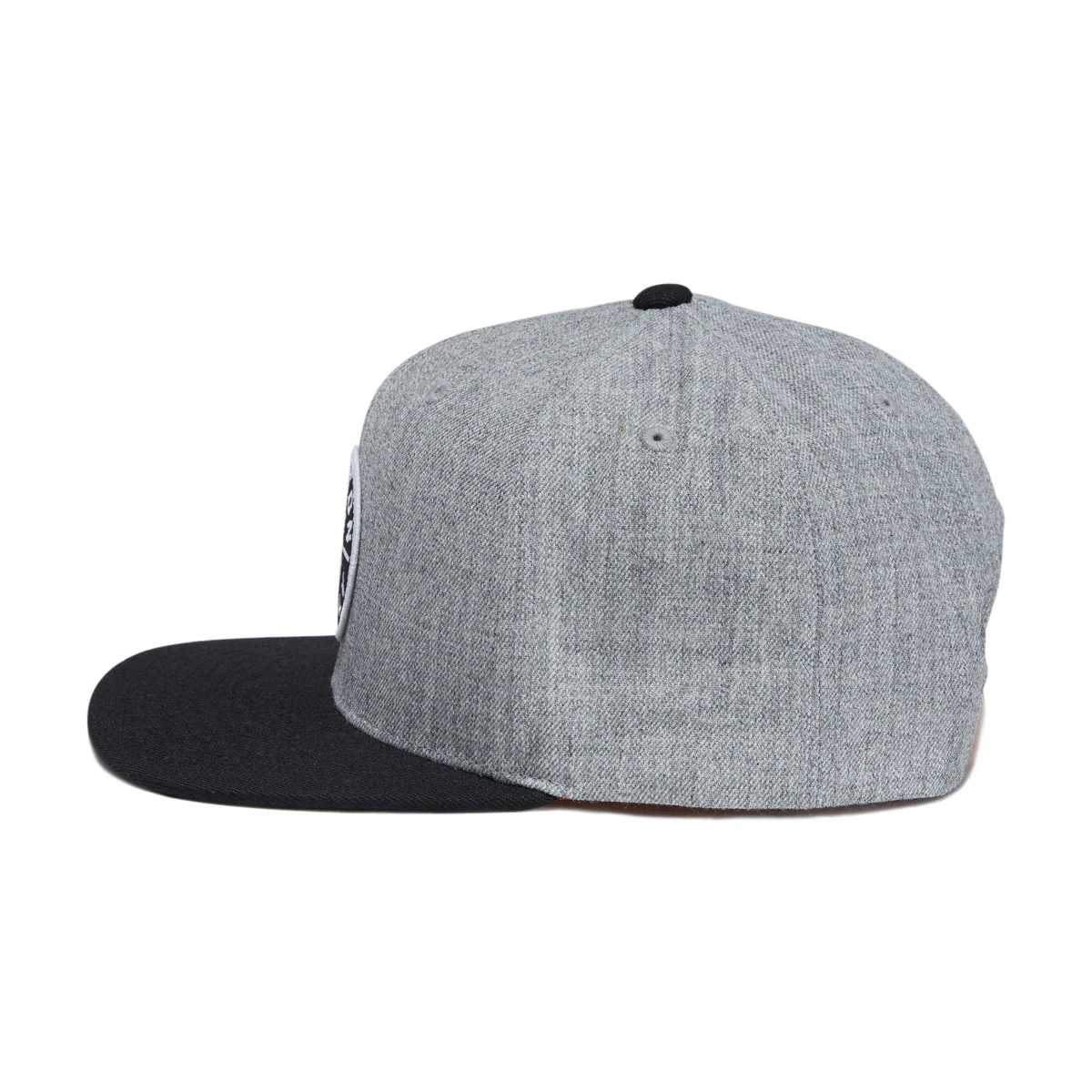 Brixton Oath III Snapback Hat - Heather Grey/Black II - Image 3