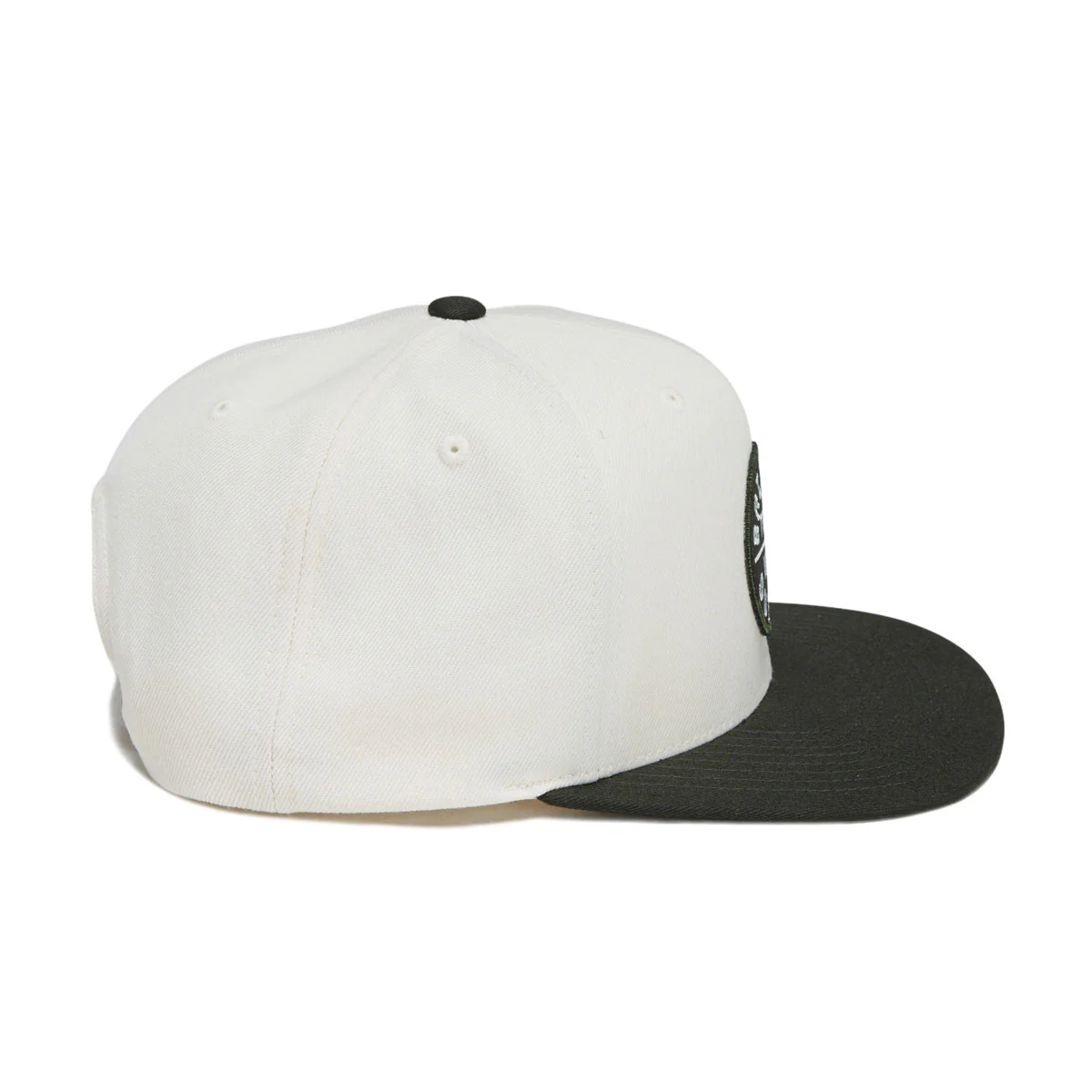 Brixton Oath III Snapback Hat - Wax Paper/Dark Olive - Image 4
