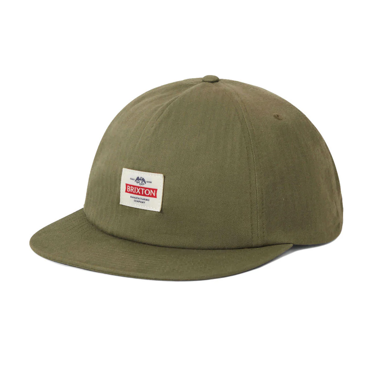 Brixton Pinnacle MP Snapback Hat - Washed Olive Green