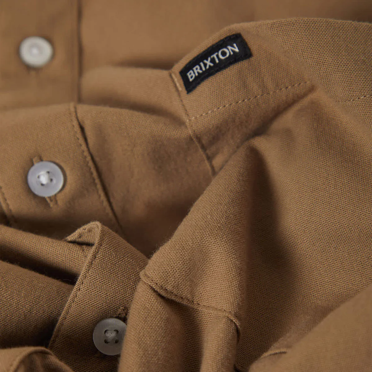 Brixton Sanford Oxford Shirt - Khaki - Image 4