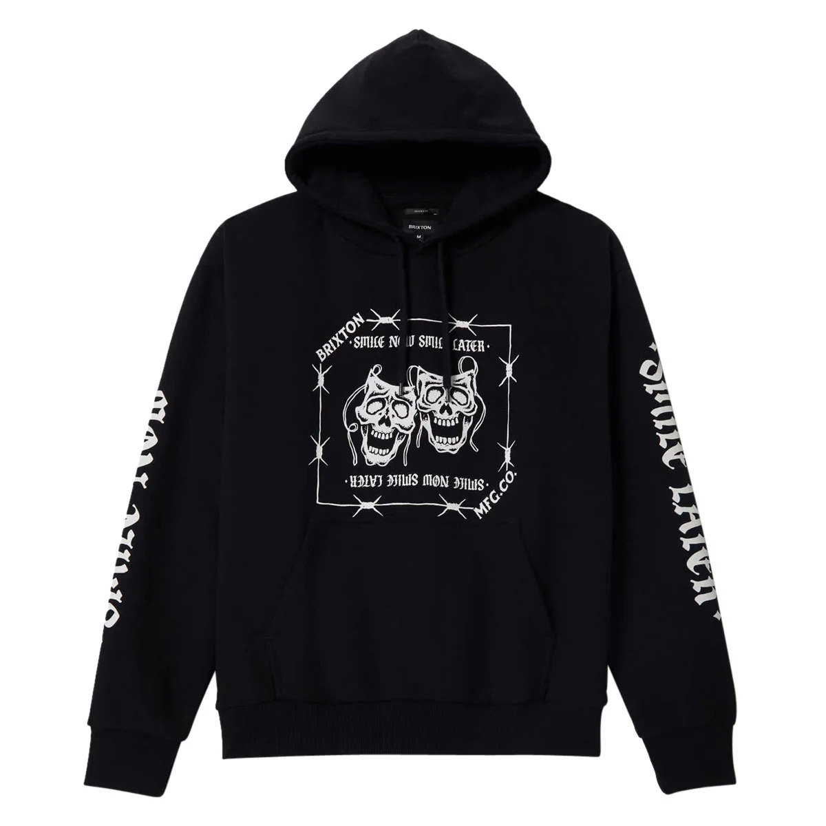 Brixton Smile Always Relaxed Hoodie - Black Worn Wash