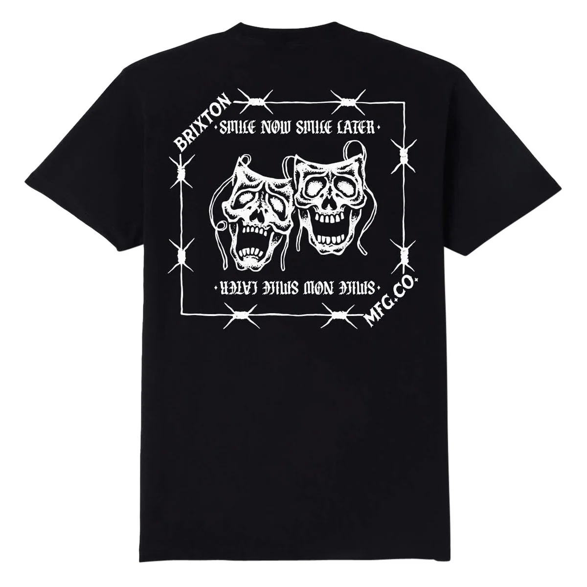 Brixton Smile Always T-Shirt - Black Worn Wash