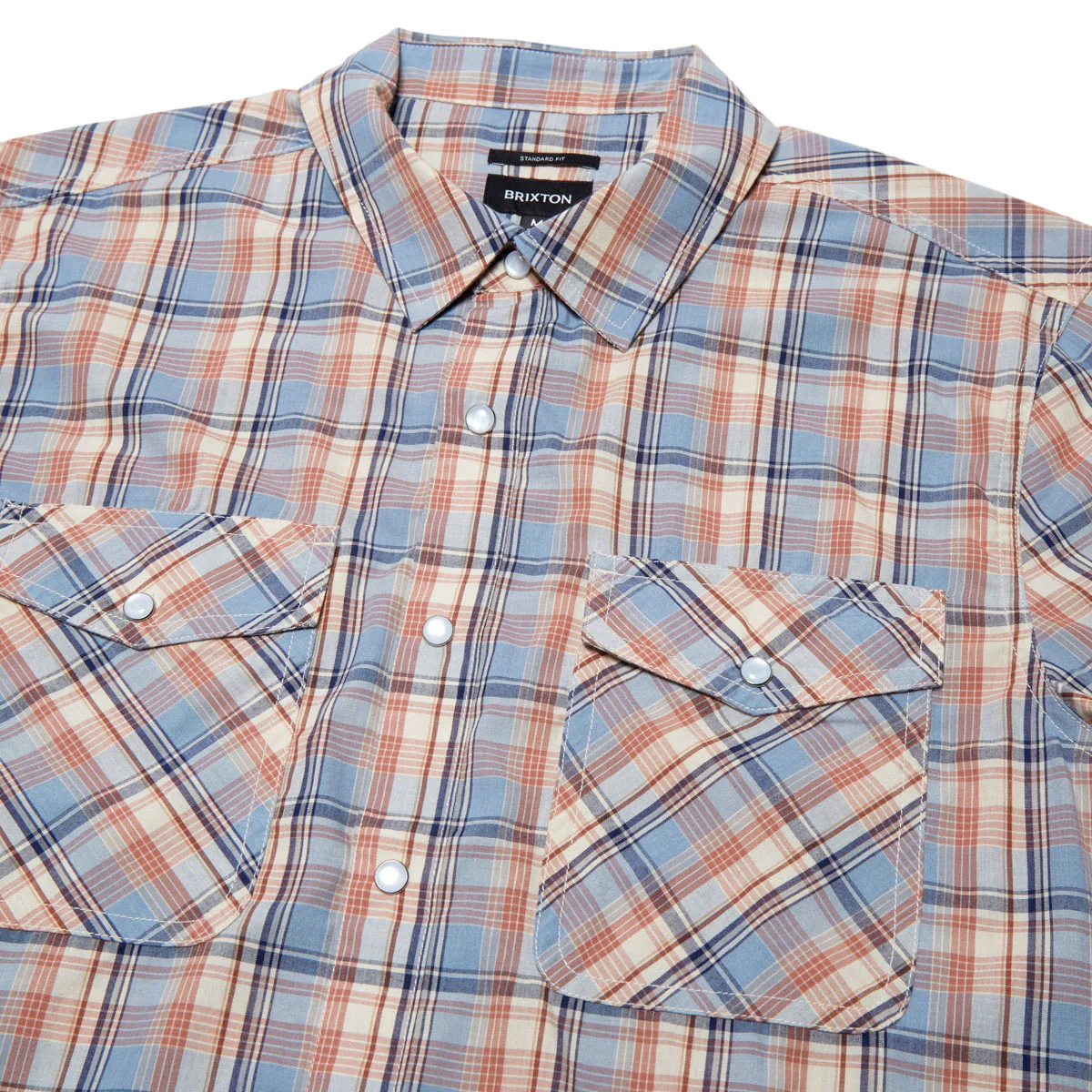 Brixton The Breezy Wayne Shirt - Blue Multi Plaid - Image 2
